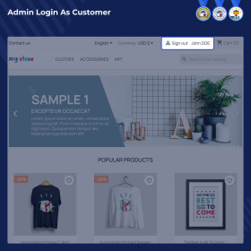 ماژول ورود به پنل کاربری مشتری از مدیریت در پرستاشاپ