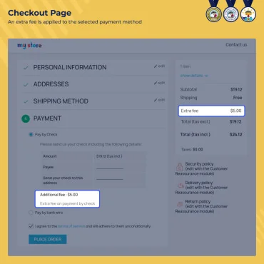 ماژول پرداخت هزینه اضافی / تخفیف وبکول