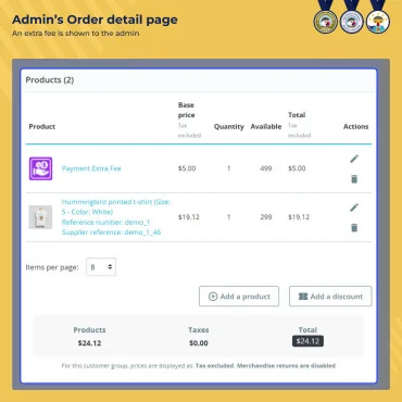 ماژول پرداخت هزینه اضافی / تخفیف وبکول