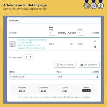 ماژول پرداخت هزینه اضافی / تخفیف وبکول