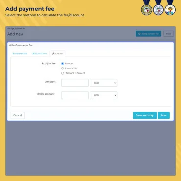 ماژول پرداخت هزینه اضافی / تخفیف وبکول