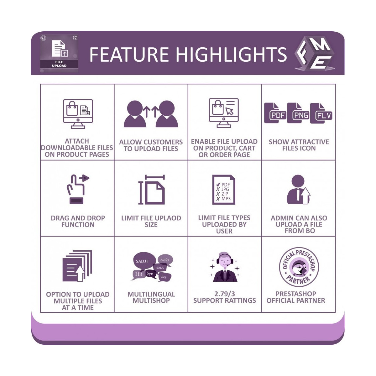 ماژول آپلود فایل پرستاشاپ - اجازه به آپلود فایل توسط کاربران