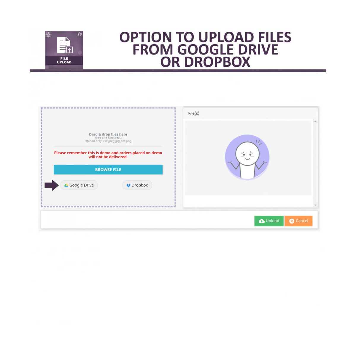 ماژول آپلود فایل پرستاشاپ - اجازه به آپلود فایل توسط کاربران