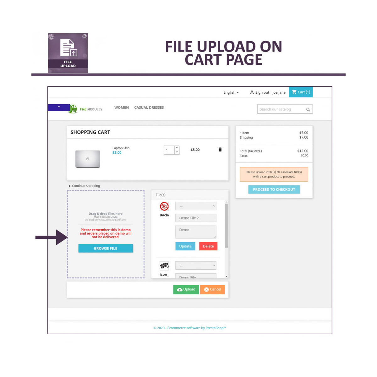 ماژول آپلود فایل پرستاشاپ - اجازه به آپلود فایل توسط کاربران
