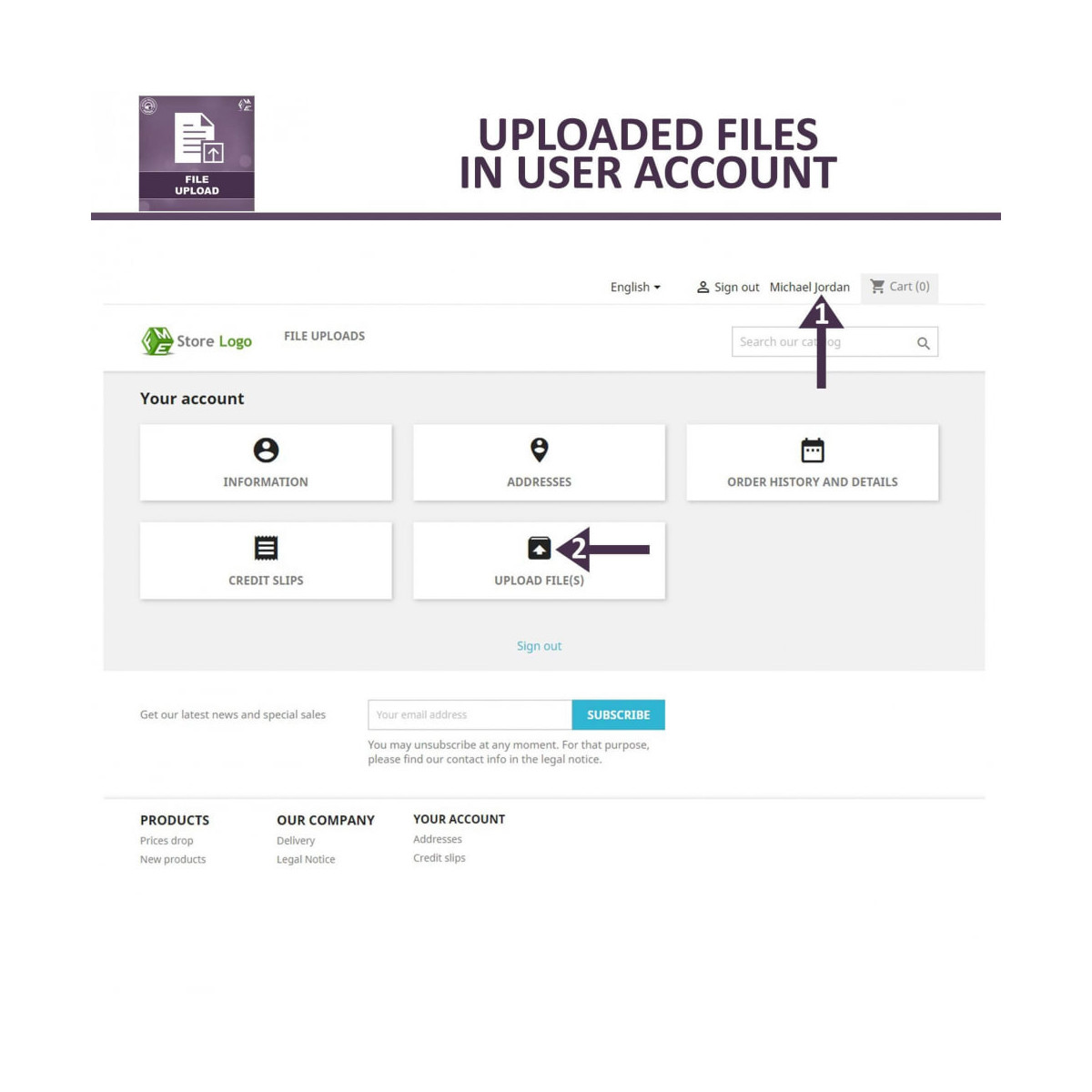 ماژول آپلود فایل پرستاشاپ - اجازه به آپلود فایل توسط کاربران