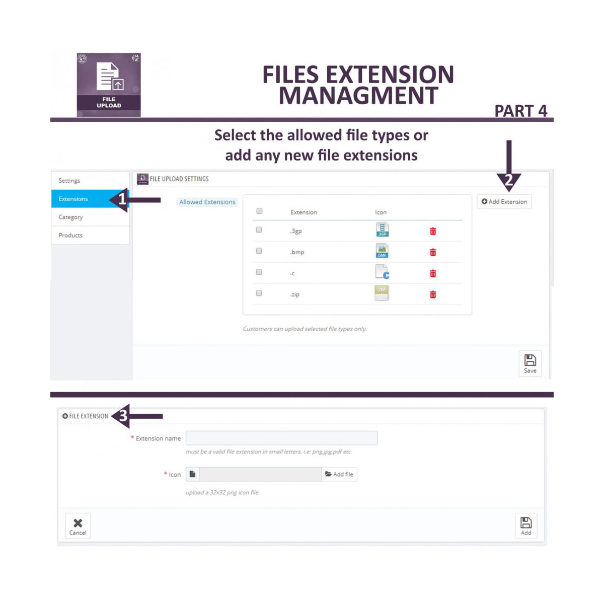 ماژول آپلود فایل پرستاشاپ - اجازه به آپلود فایل توسط کاربران