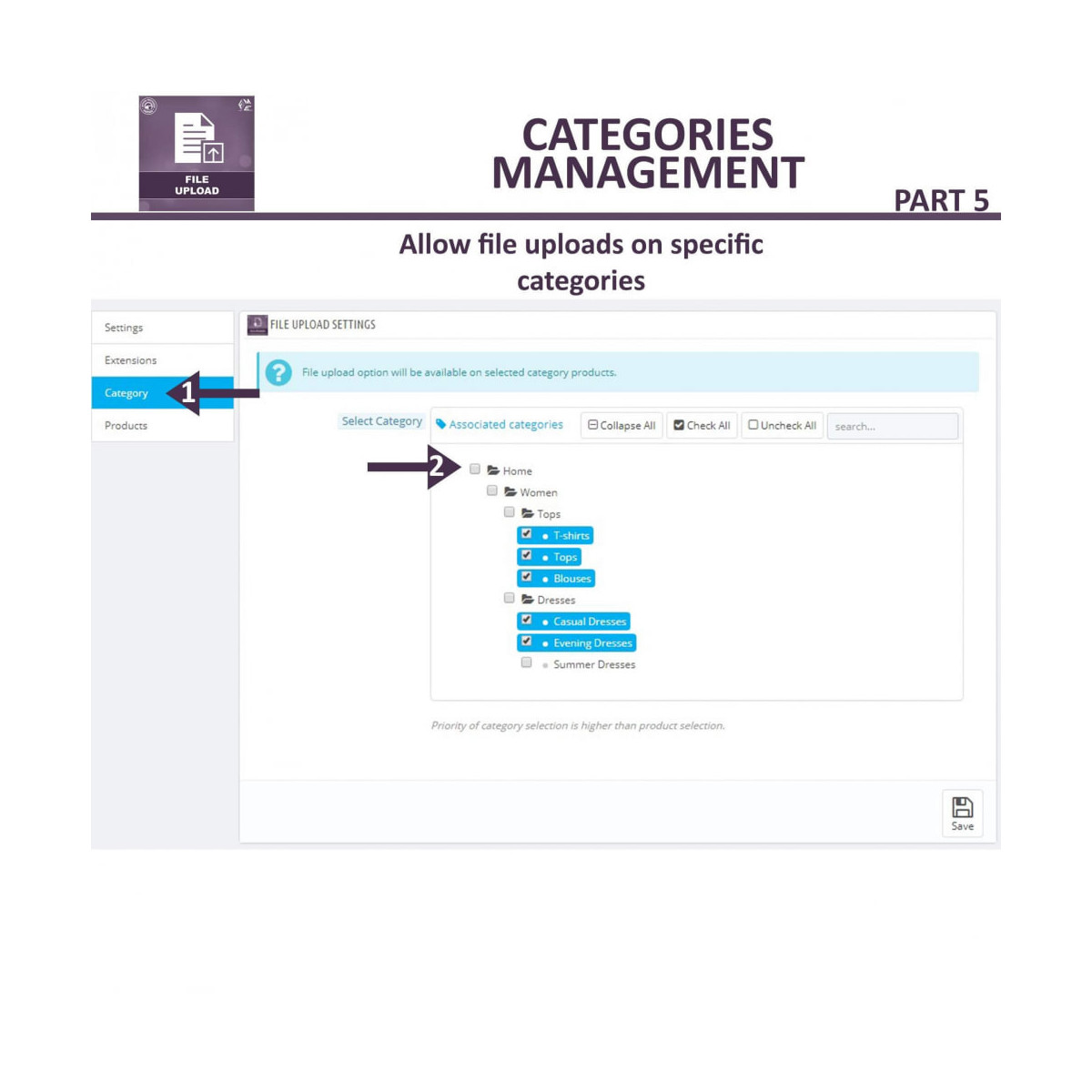 ماژول آپلود فایل پرستاشاپ - اجازه به آپلود فایل توسط کاربران