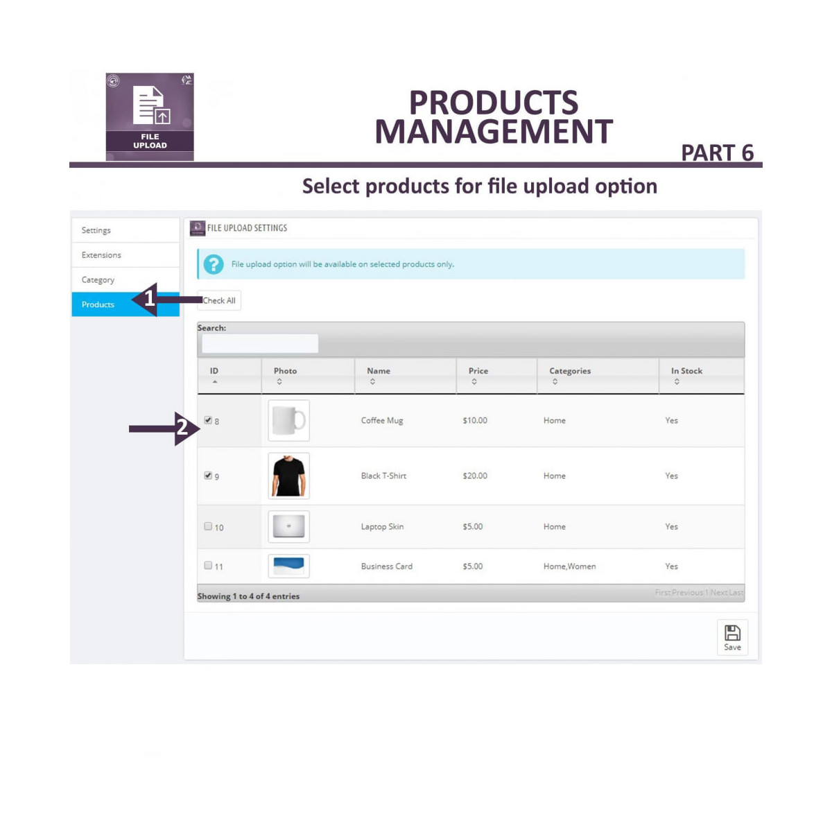 ماژول آپلود فایل پرستاشاپ - اجازه به آپلود فایل توسط کاربران