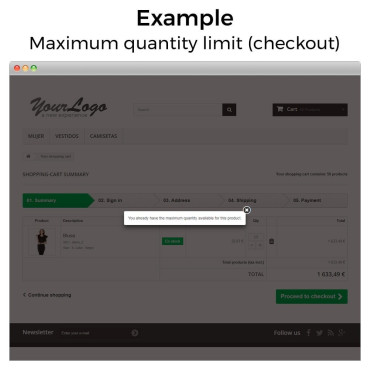 ماژول حداقل، حداکثر تعداد محصول در سبد خرید پرستاشاپ