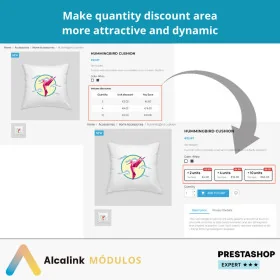 دکمه تخفیف تعداد بر روی محصول پرستاشاپ در صفحه محصول