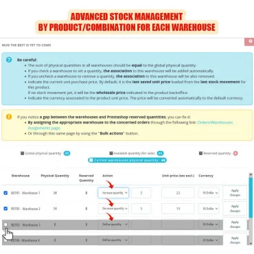 ماژول مدیریت انبار پرستاشاپ WK