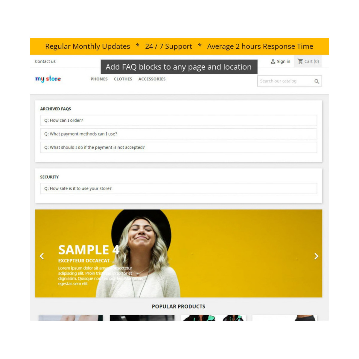 ماژول سوالات متداول پیشرفته Hipresta