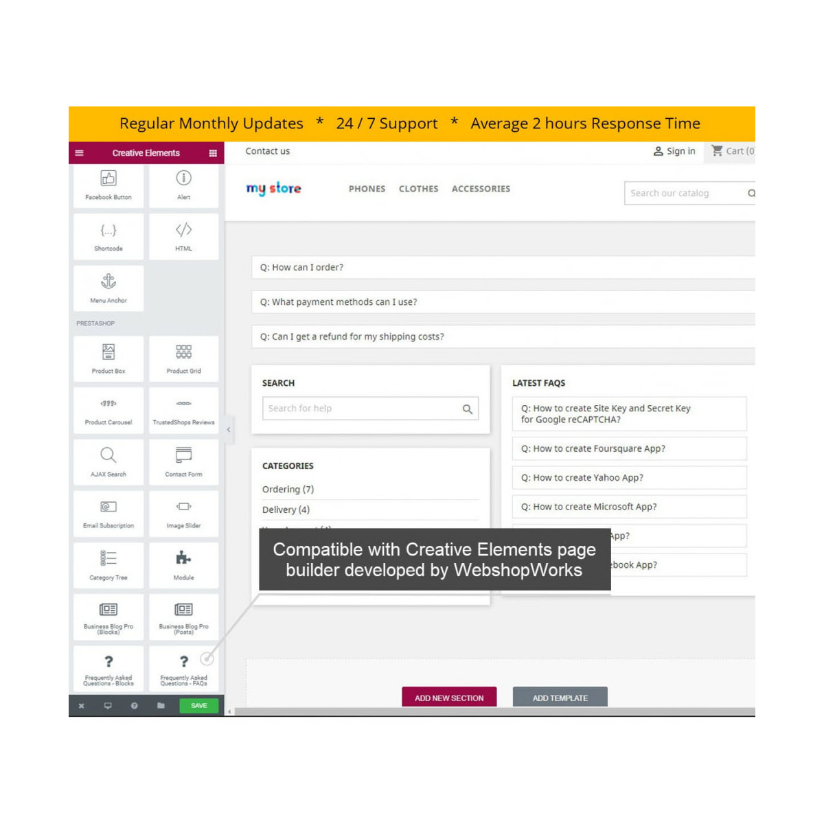 ماژول سوالات متداول پیشرفته Hipresta