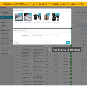 ماژول سوالات متداول پیشرفته Hipresta