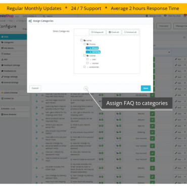 ماژول سوالات متداول پیشرفته Hipresta
