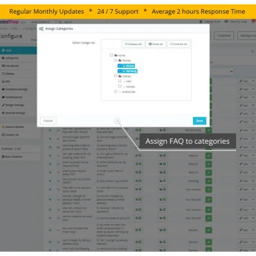 ماژول سوالات متداول پیشرفته Hipresta