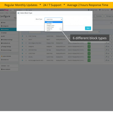 ماژول سوالات متداول پیشرفته Hipresta