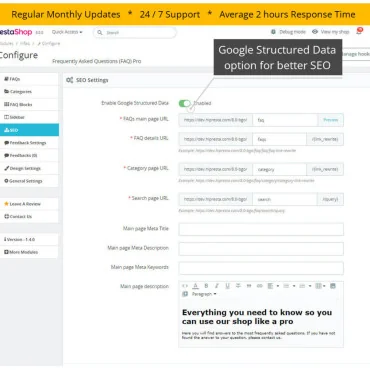 ماژول سوالات متداول پیشرفته Hipresta