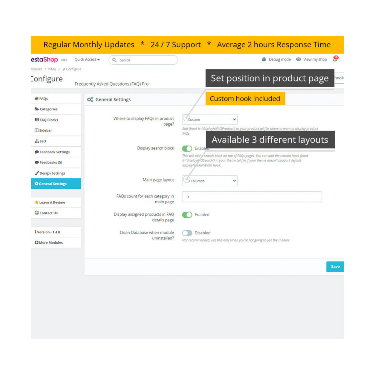 ماژول سوالات متداول پیشرفته Hipresta