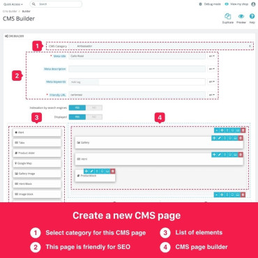 ماژول ساخت صفحه CMS پیشرفته پرستاشاپ