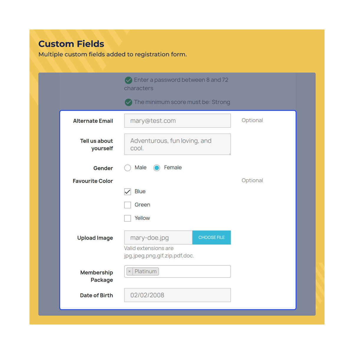 ماژول فیلد سفارشی ثبت نام پرستاشاپ Custom Registration Fields