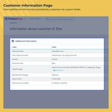 ماژول فیلد سفارشی ثبت نام پرستاشاپ Custom Registration Fields
