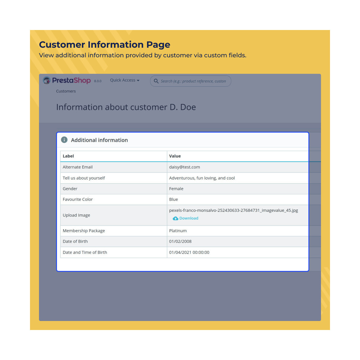 ماژول فیلد سفارشی ثبت نام پرستاشاپ Custom Registration Fields