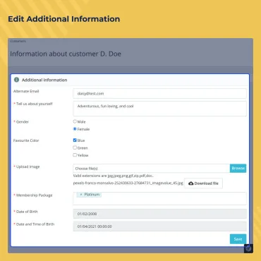 ماژول فیلد سفارشی ثبت نام پرستاشاپ Custom Registration Fields
