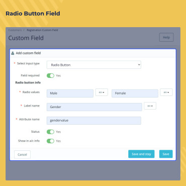 ماژول فیلد سفارشی ثبت نام پرستاشاپ Custom Registration Fields