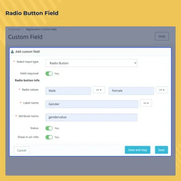 ماژول فیلد سفارشی ثبت نام پرستاشاپ Custom Registration Fields