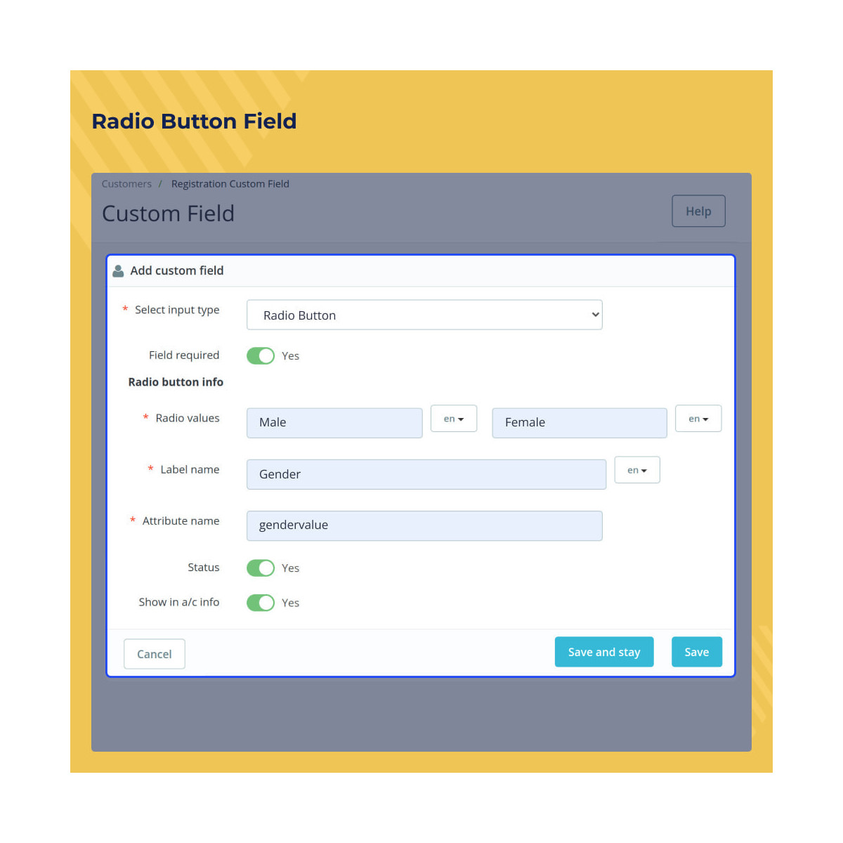 ماژول فیلد سفارشی ثبت نام پرستاشاپ Custom Registration Fields
