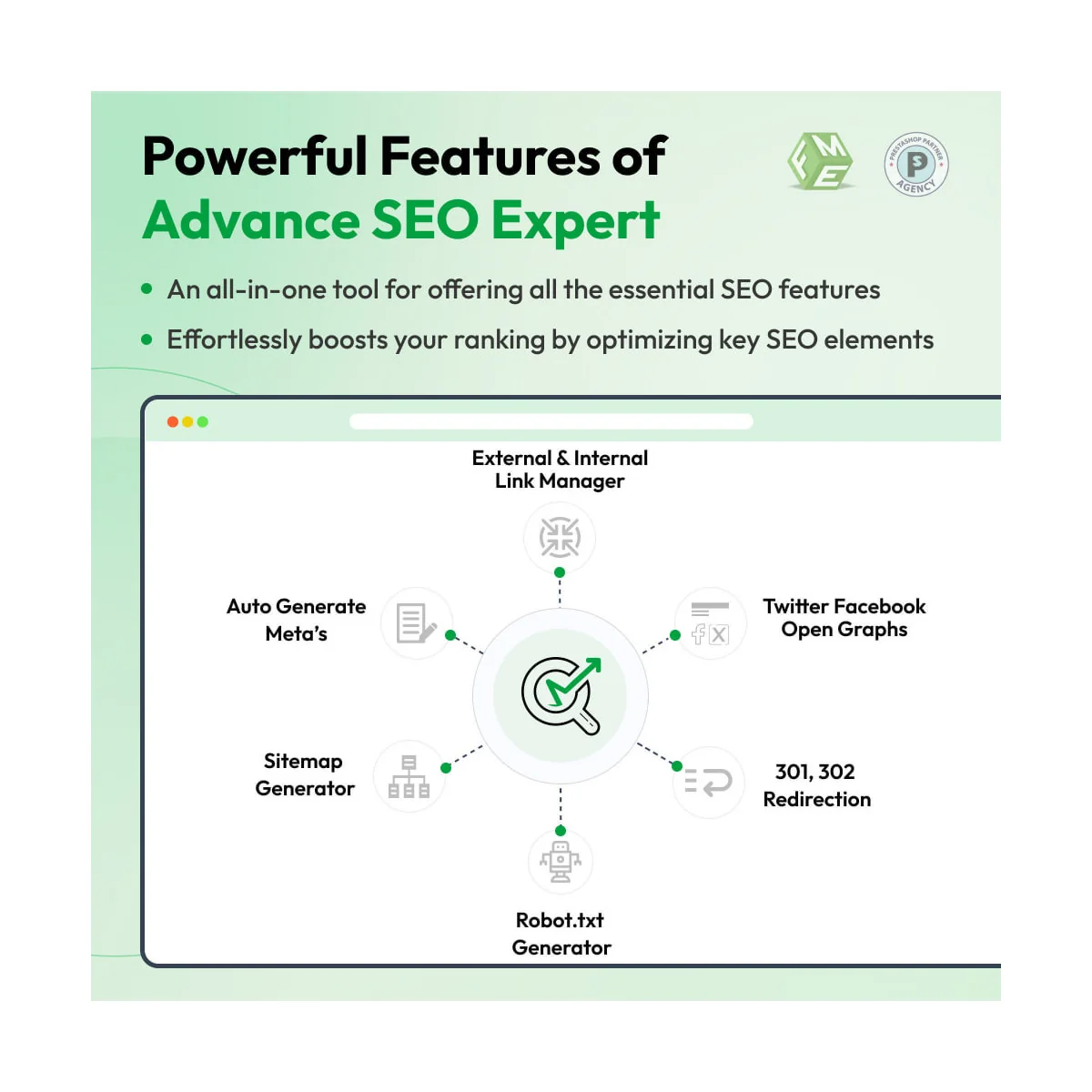 ماژول ایندکس سئوی پرستاشاپ - سئو اکسپرت FME