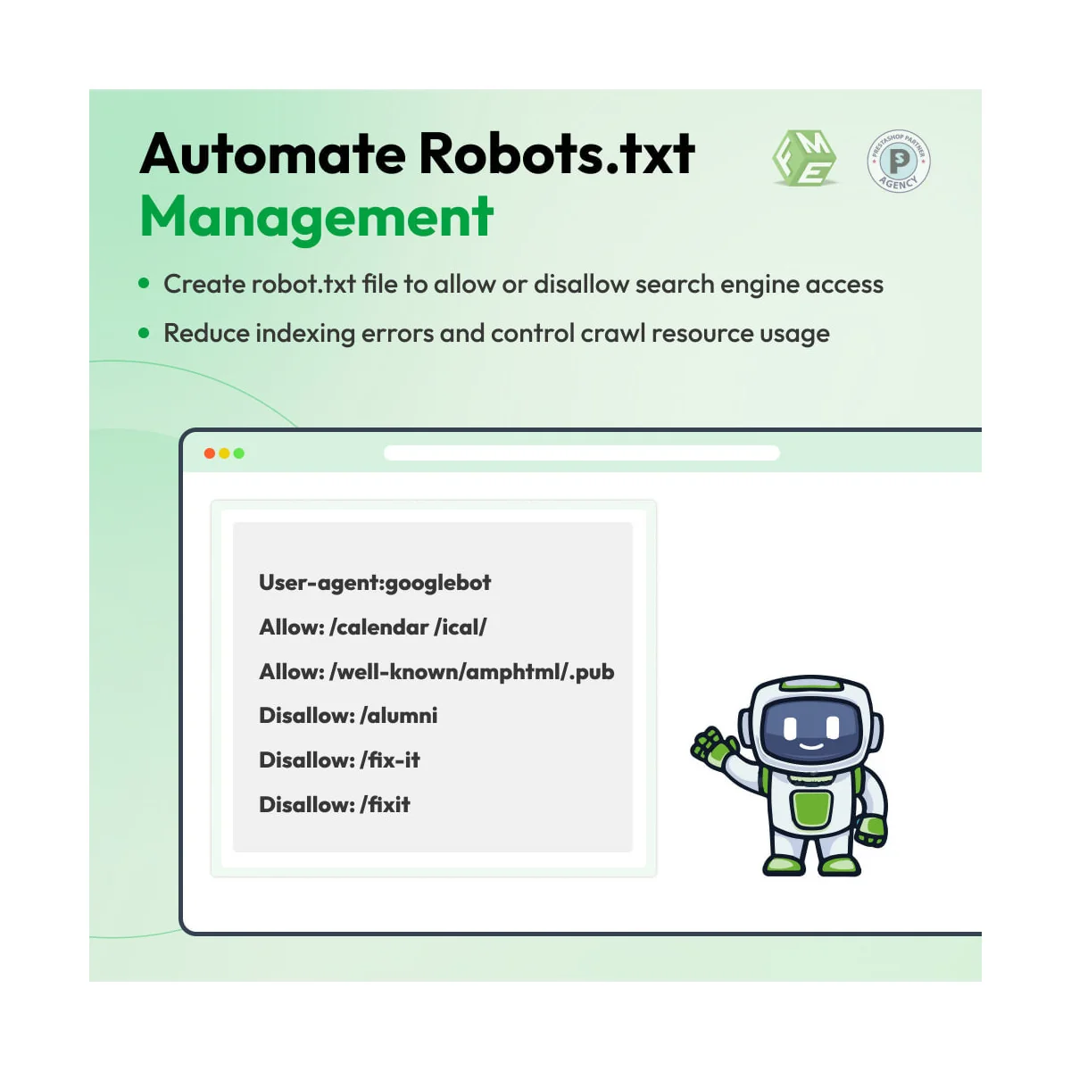 ماژول ایندکس سئوی پرستاشاپ - سئو اکسپرت FME