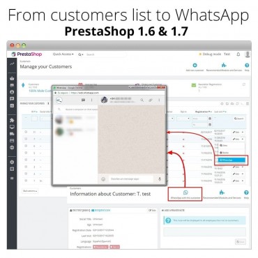 ماژول چت واتسپ پرستاشاپ Whatsapp Prestashop Module