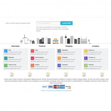 ماژول پرستاشاپی طراحی فوتر حرفه ای Big Footer