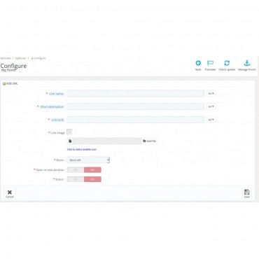 ماژول پرستاشاپی طراحی فوتر حرفه ای Big Footer