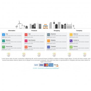 ماژول پرستاشاپی طراحی فوتر حرفه ای Big Footer