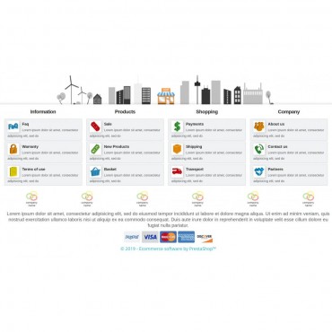 ماژول پرستاشاپی طراحی فوتر حرفه ای Big Footer