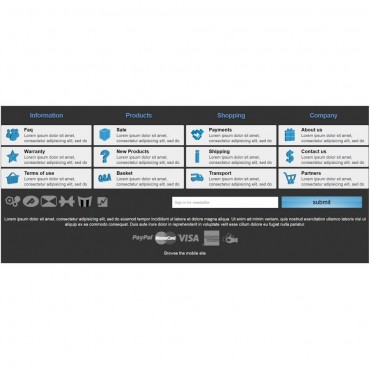 ماژول پرستاشاپی طراحی فوتر حرفه ای Big Footer