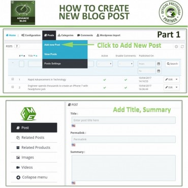 ماژول بلاگ پرستاشاپ شرکت FME