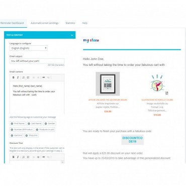 ماژول یادآوری سبدهای خرید رها شده پیشرفته پرستاشاپ