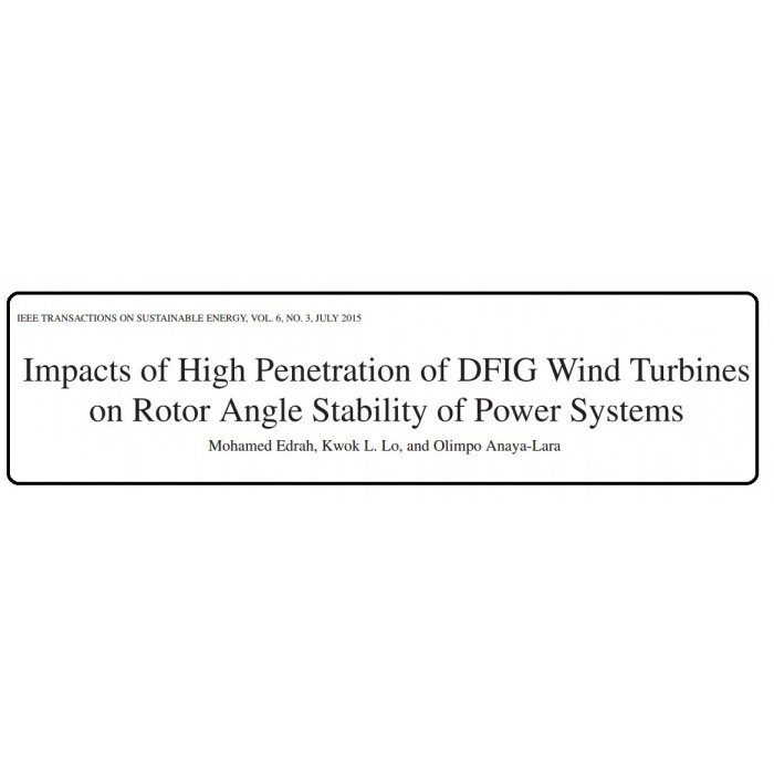 شبیه سازی مقاله Impacts of High Penetration of DFIG Wind Turbines