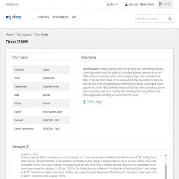 ماژول ثبت تیکت پرستاشاپ - Cetasko سیستم پشتیبانی و ثبت تیکت پرستاشاپ