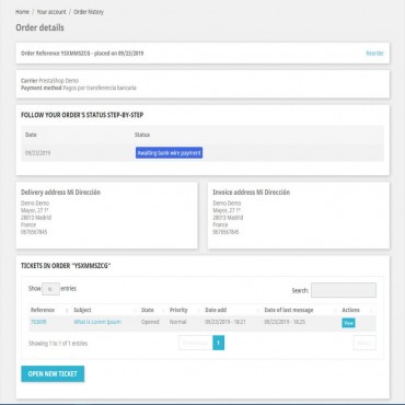 ماژول ثبت تیکت پرستاشاپ - Cetasko سیستم پشتیبانی و ثبت تیکت پرستاشاپ