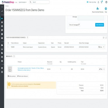 ماژول ثبت تیکت پرستاشاپ - Cetasko سیستم پشتیبانی و ثبت تیکت پرستاشاپ