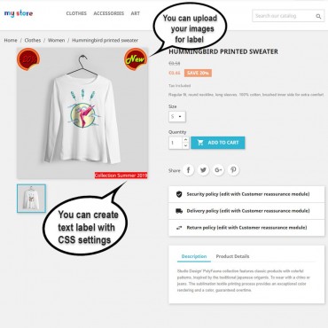 ماژول برچسب پرستاشاپ - افزونه درج لیبل بر روی محصولات