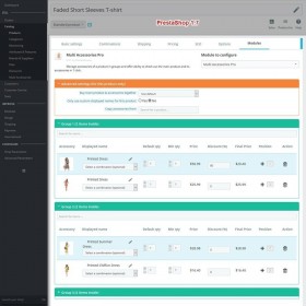 ماژول پرستاشاپ افزودن لوازم جانبی در صفحه محصولات Multi Accessories Pro Module