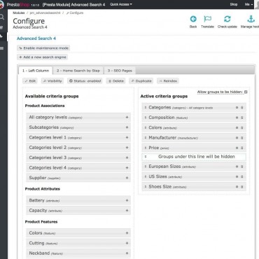 ماژول جستجو و فیلتر پیشرفته پرستاشاپ