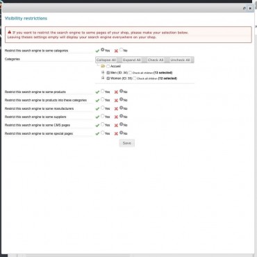ماژول جستجو و فیلتر پیشرفته پرستاشاپ