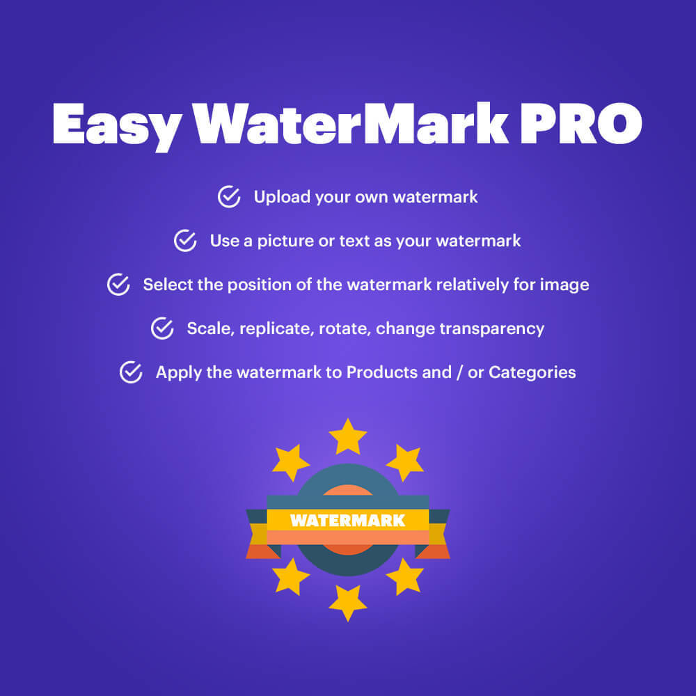 ماژول واترمارک پیشرفته پرستاشاپ - Easy WaterMark PRO Module
